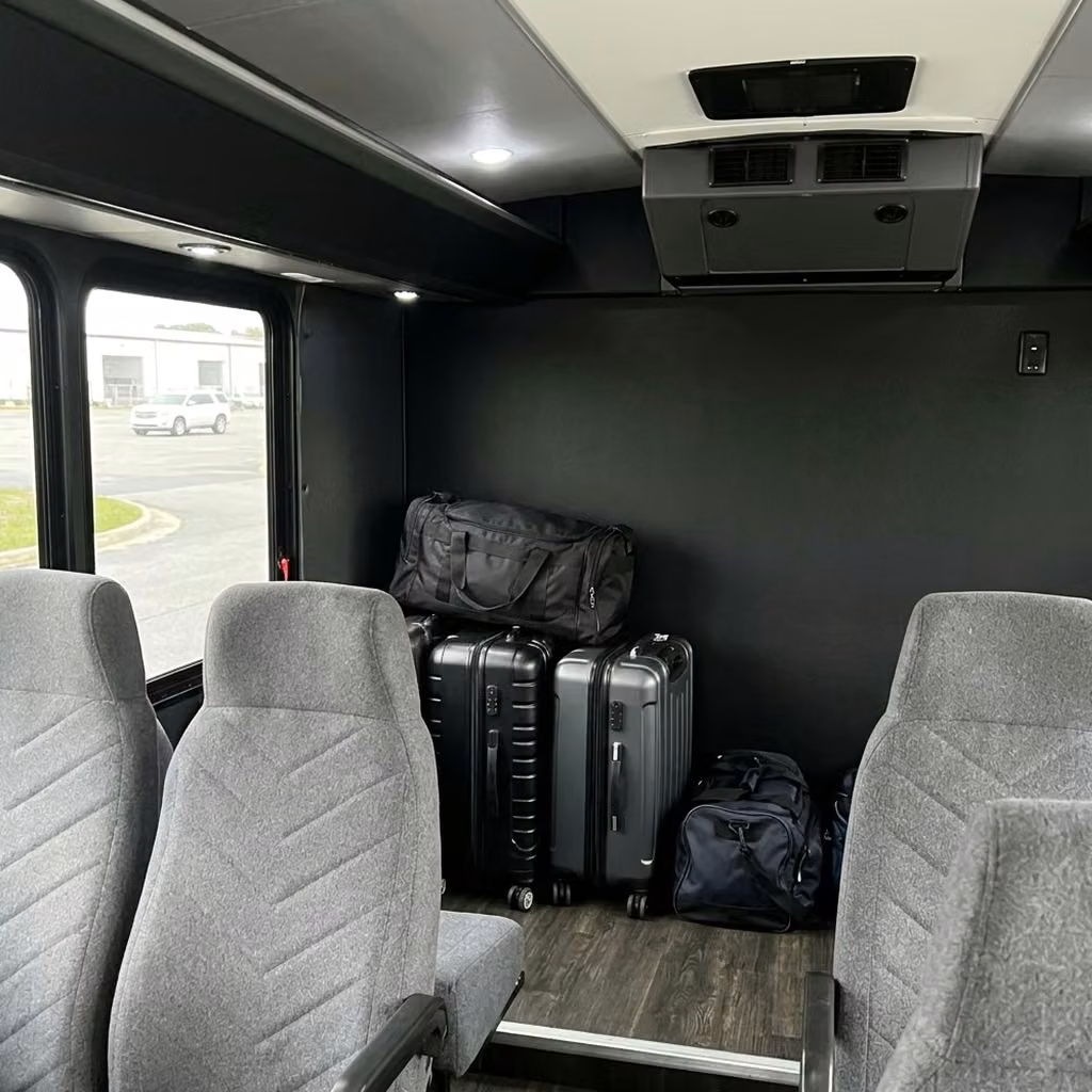 wheat ridge 15 passenger minibus luggage area