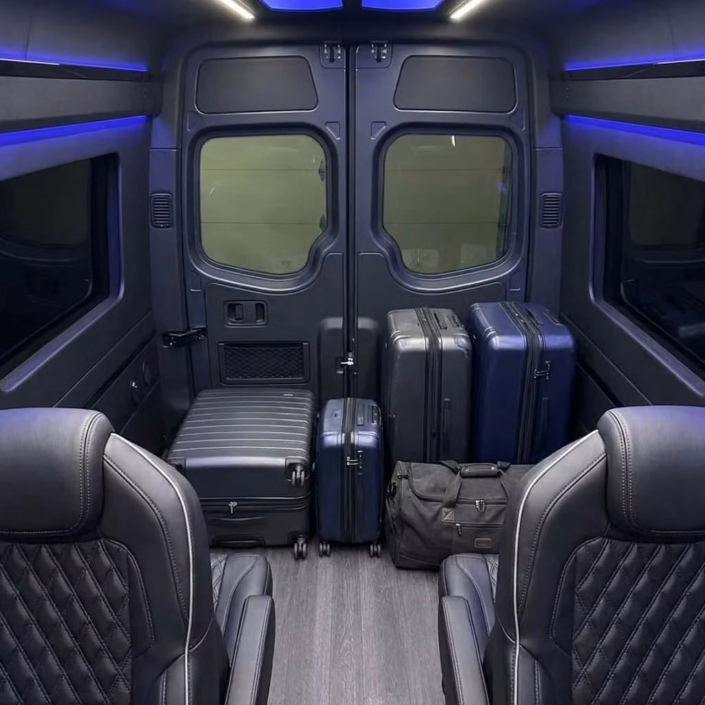 wheat ridge sprinter van rental with driver luggage area